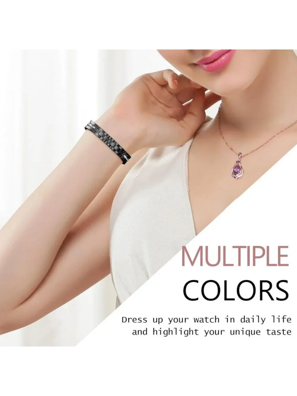 Slim Gold Band for Apple Watch 38-46mm | Bling Diamond Metal Bracelet Jewelry